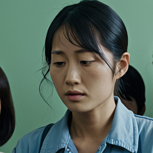 **Image Prompt:** A still from "Our Blues" featuring Shin Min-a as a woman facing life's challenges, with a supportive group of female friends. The setting should evoke a sense of community and resilience.